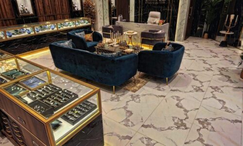 Hamed Jewellers Palm Strip Mall fit out showroom interior